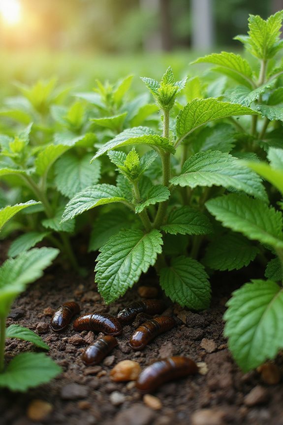la menthe poivrée repousse les vers blancs