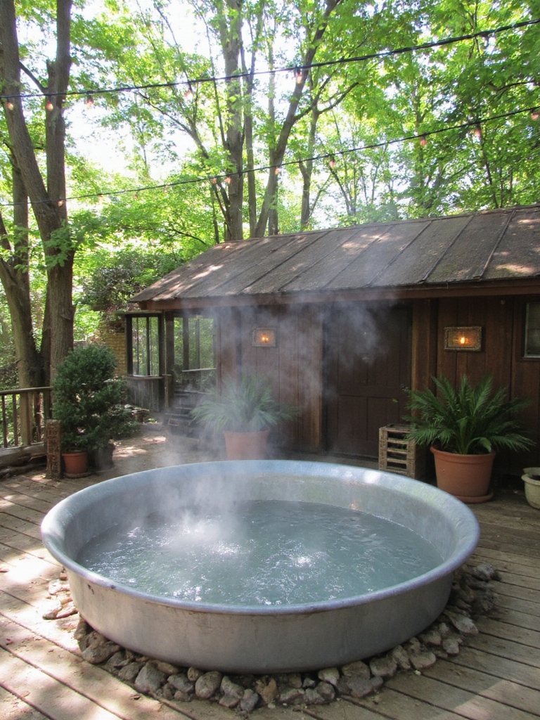 solution spa de réservoir rustique