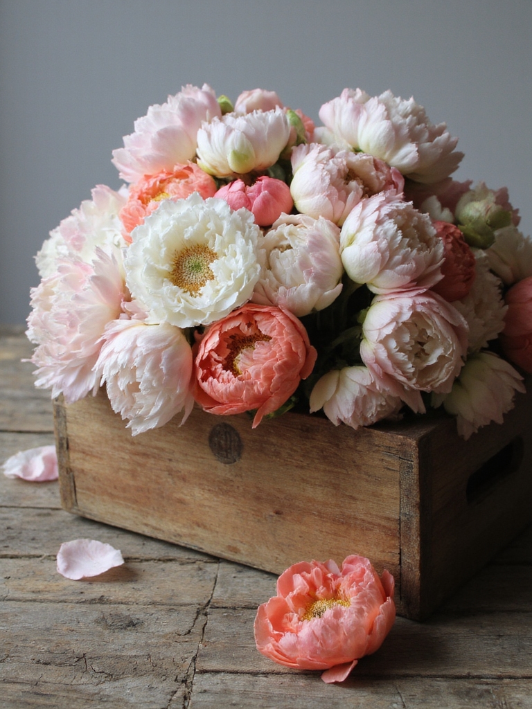 arrangement floral en bois rustique