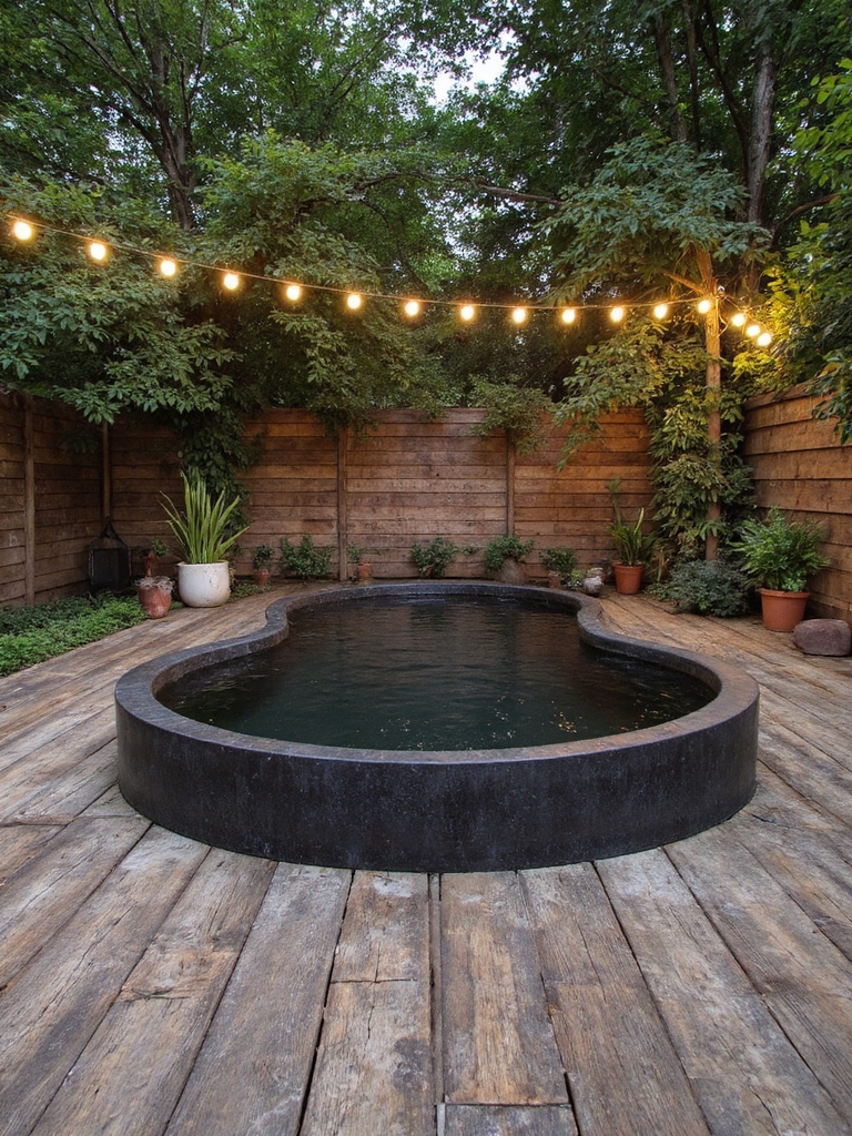 terrasse en bois rustique paradis