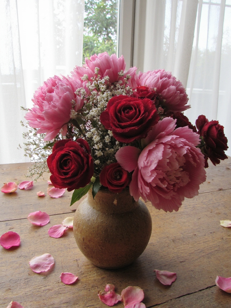 composition florale romantique intemporelle