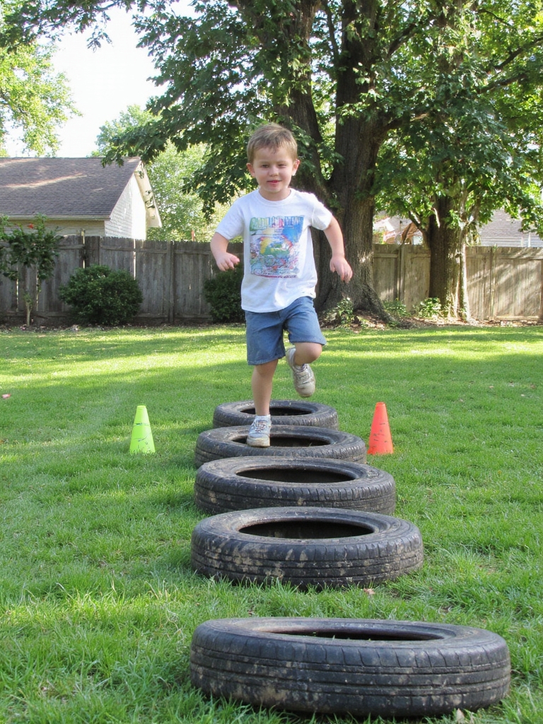 course de pneus défi amusant