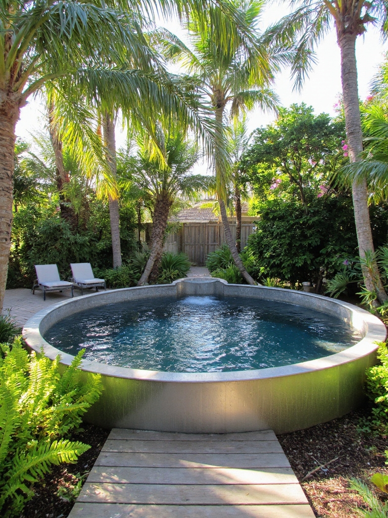 conception de jardin oasis tropical