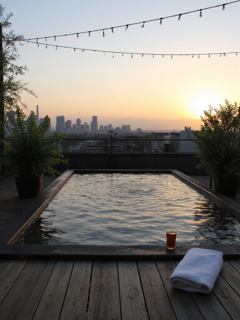 oasis urbaine d'évasion sur le toit