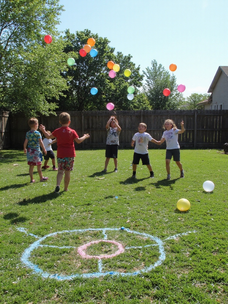 zone de lancer de ballons d'eau