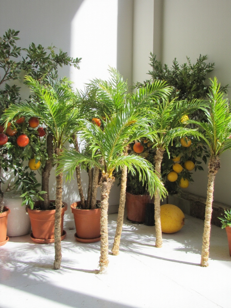 palmiers miniatures tropicaux