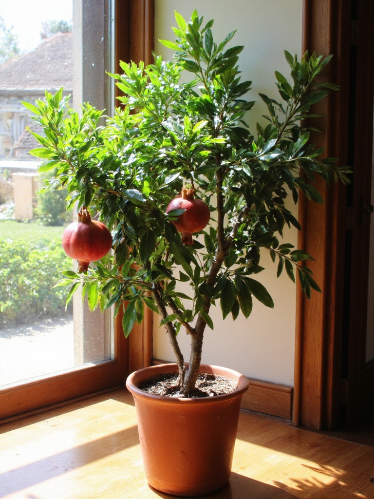 arbre de grenadier vibrant en intérieur