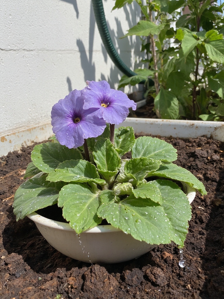 arrosez soigneusement pour les fleurs