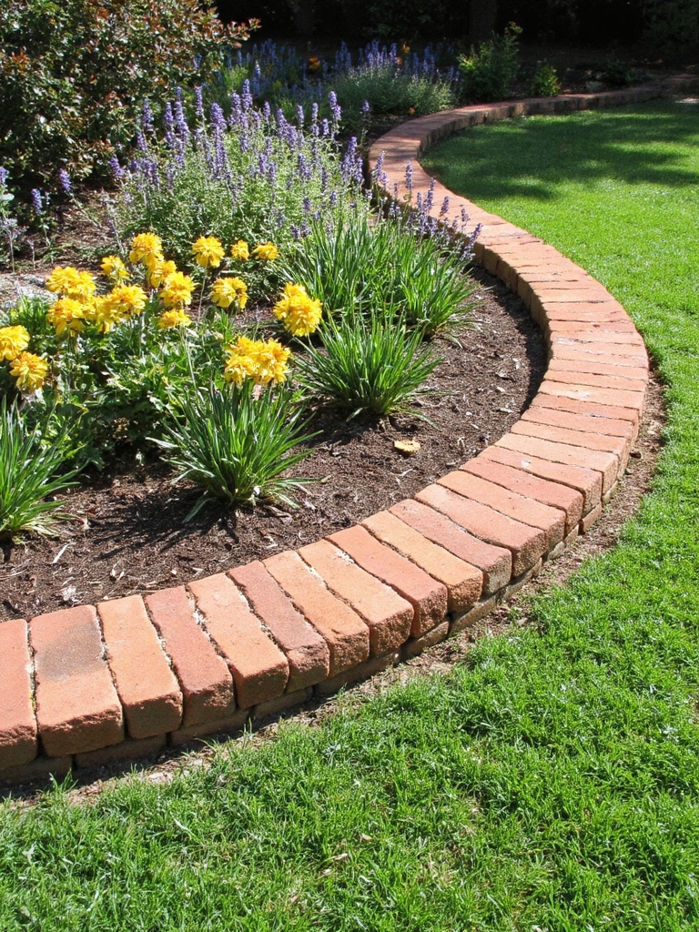 conceptions de jardins en briques sur mesure