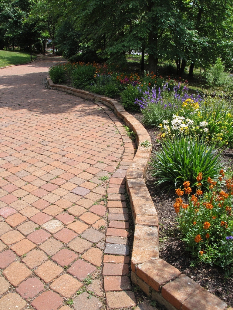 bordures en briques élégantes entrelacées