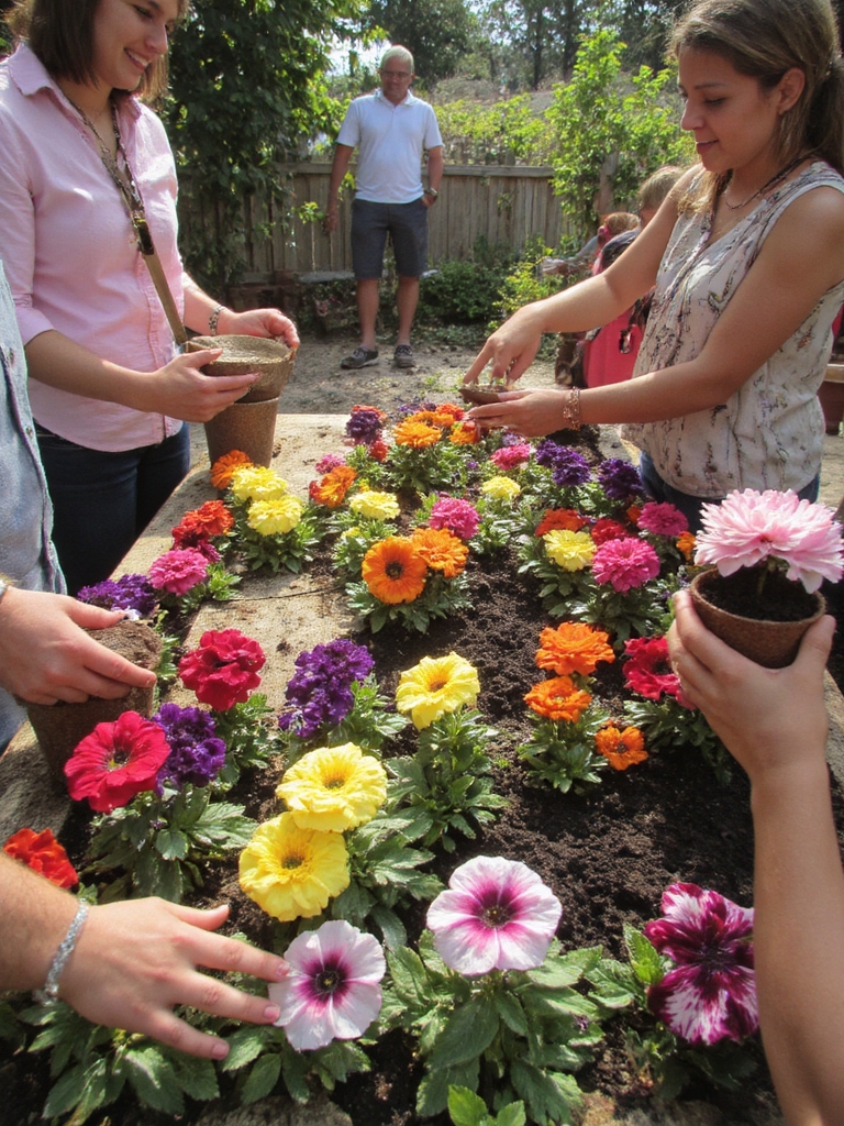 Idées d'atelier de plantation de pétunias