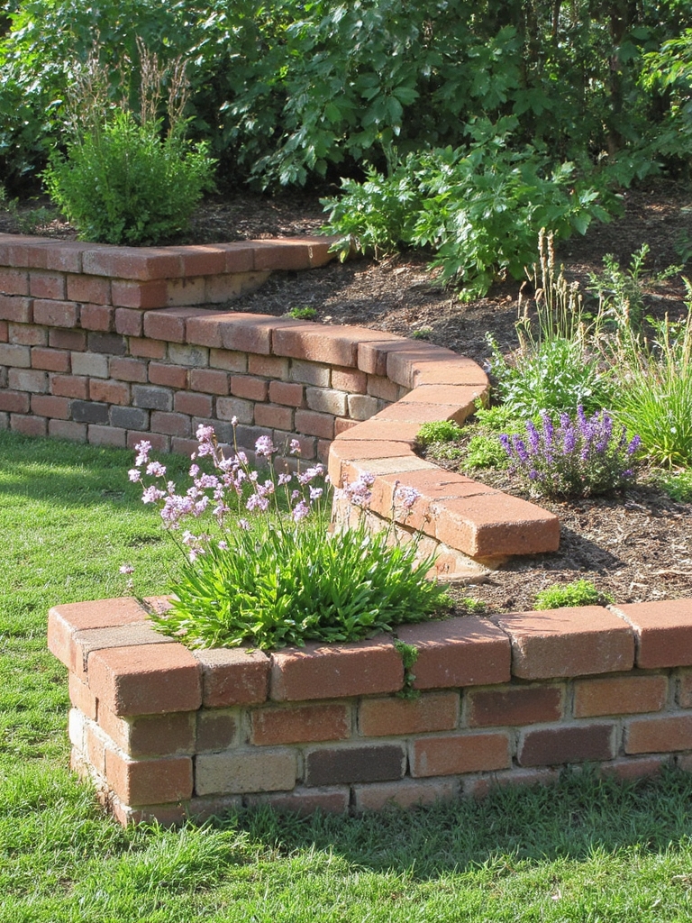 jardinières en brique empilées