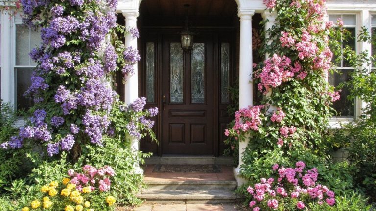 fleurs grimpantes saisissantes véranda