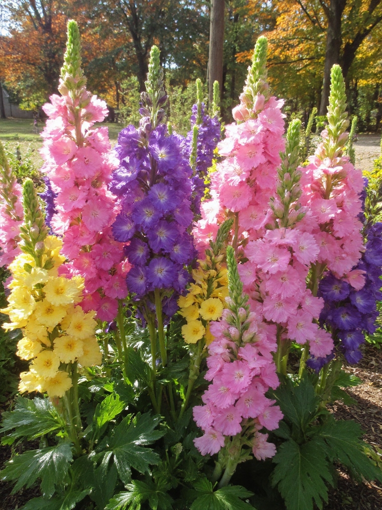 fleurs de muflier d'automne vives