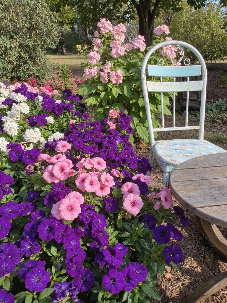 rénovation vibrante de meubles de jardin