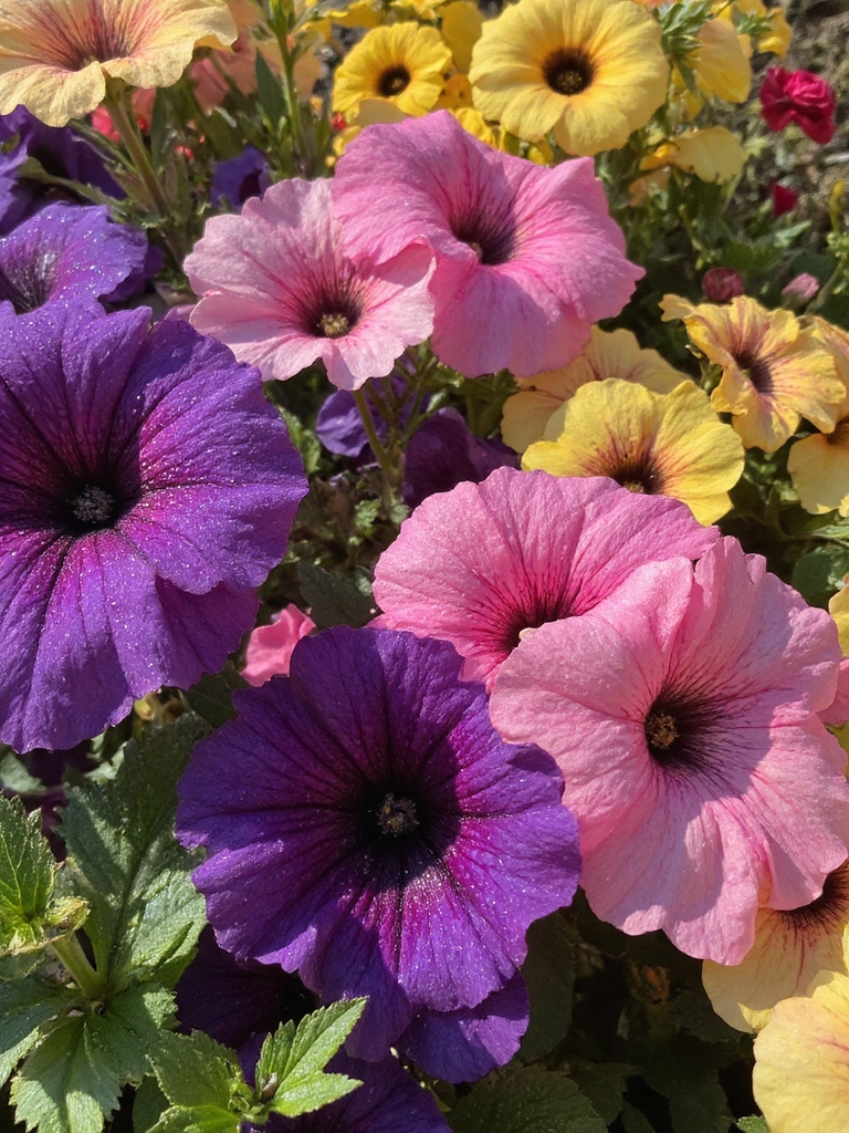 pétunias vibrants pour l'aménagement paysager