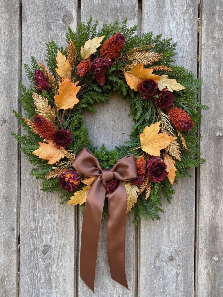 design de couronne florale d'automne