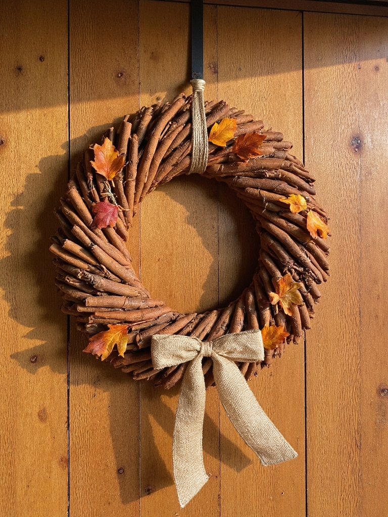 création de couronne en bâton de cannelle