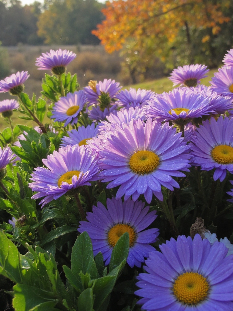 jardin coloré fleurs d'automne