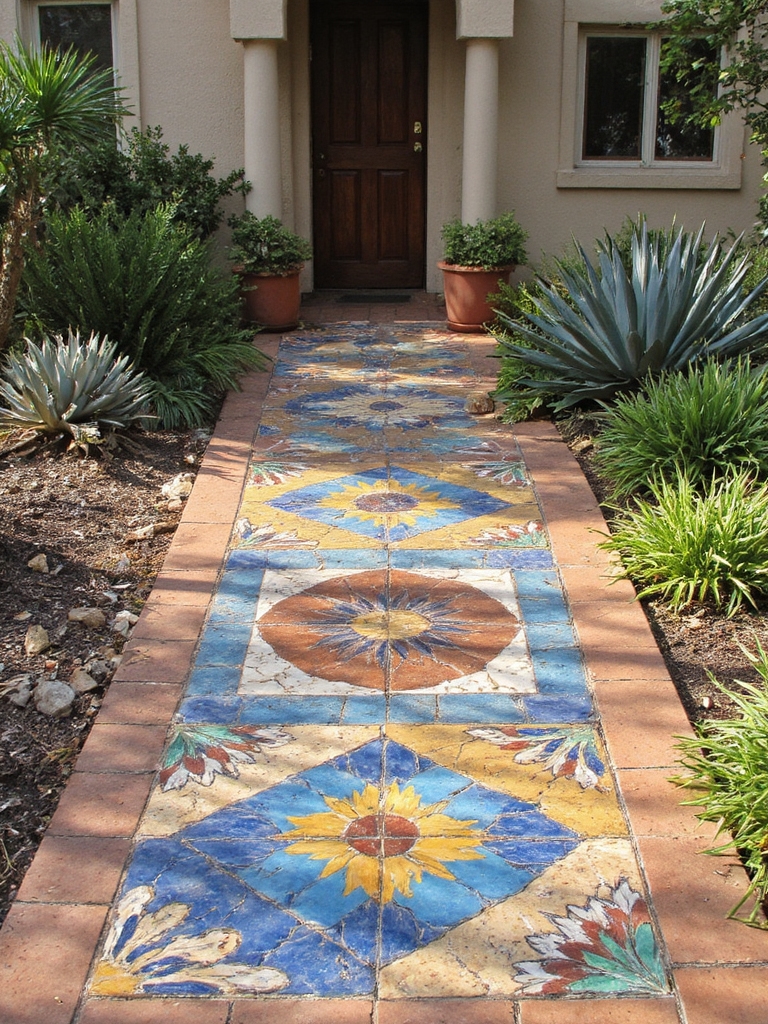 carrelage décoratif extérieur charme