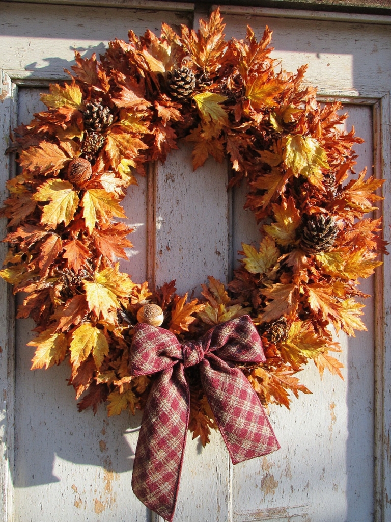 couronne en flanelle pour l'automne