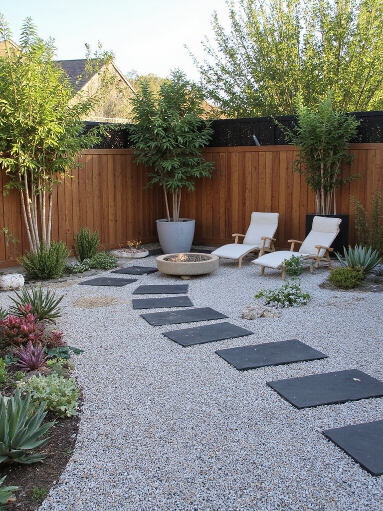 jardin de gravier moderne élégance