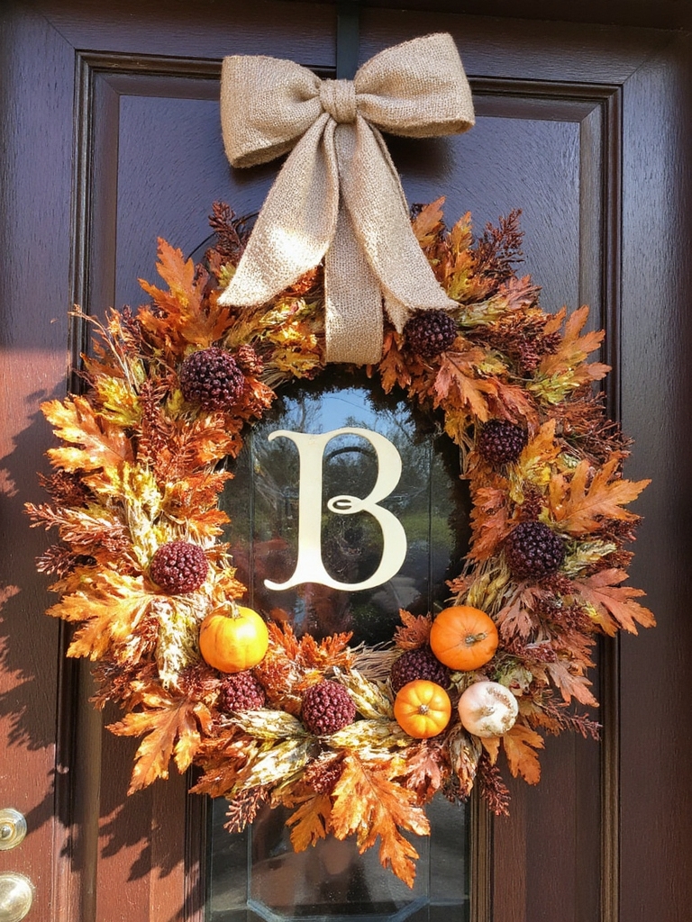 projet de couronne DIY monogrammée