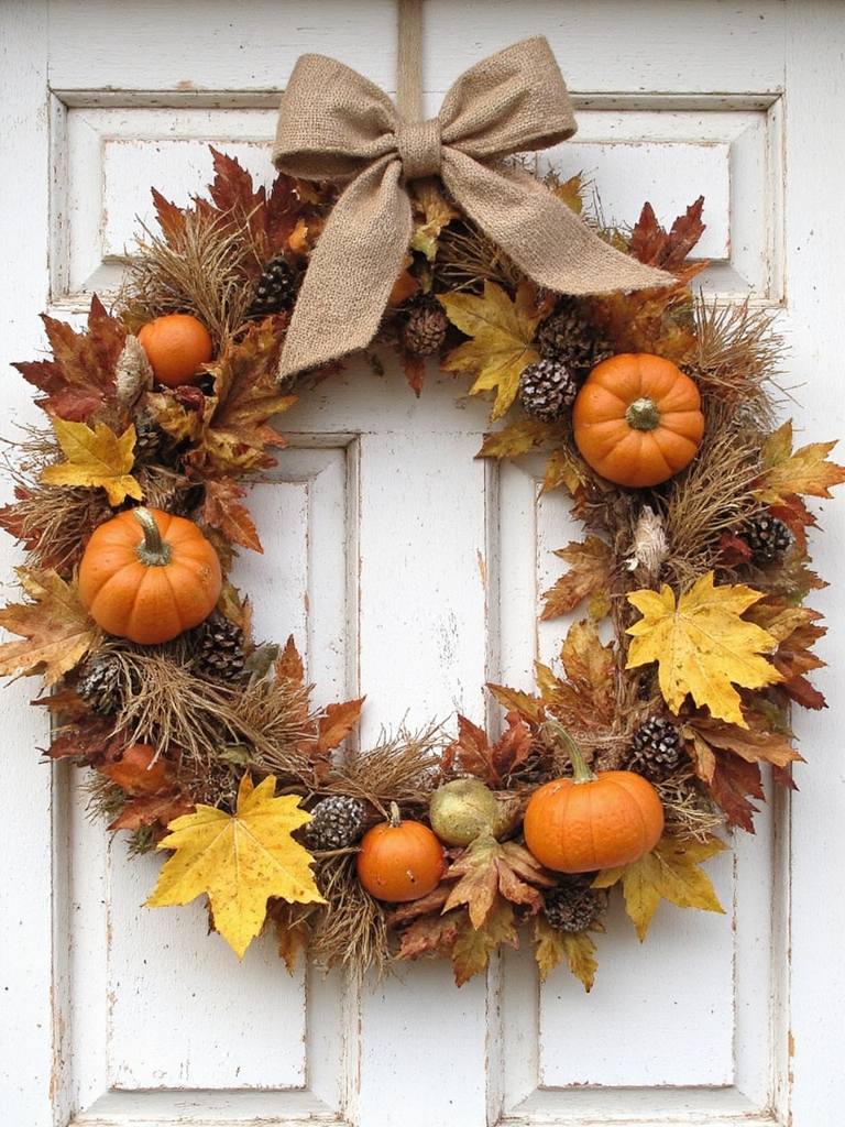 conception de couronne de ferme rustique
