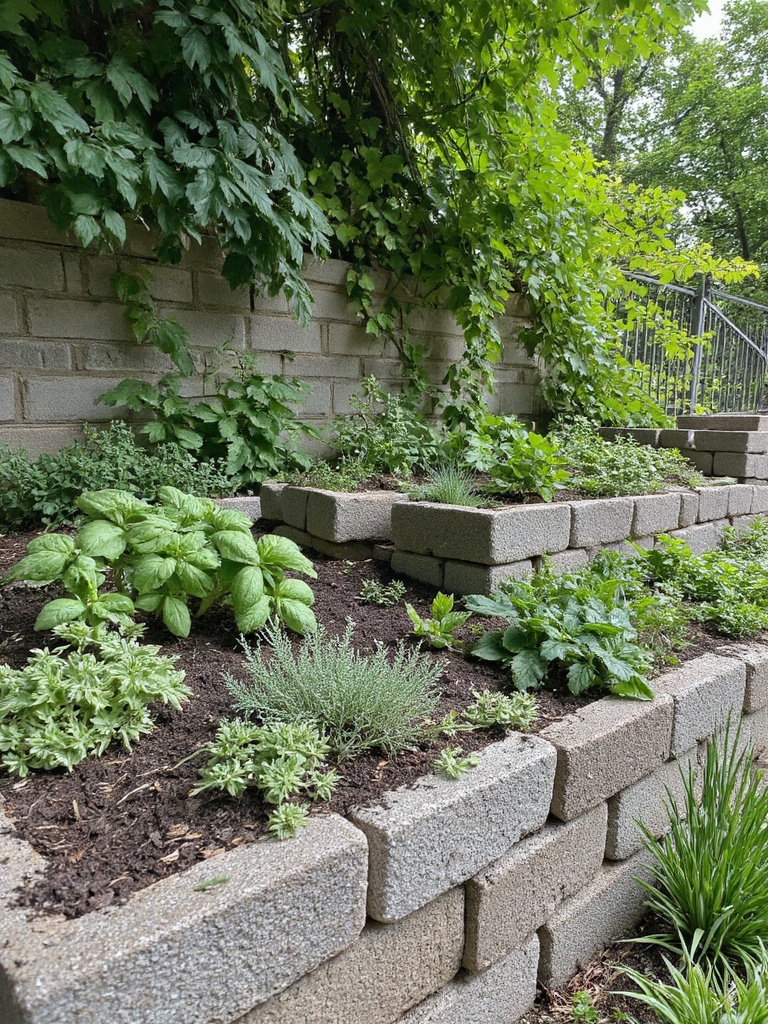 mur d'herbes culinaires vibrantes