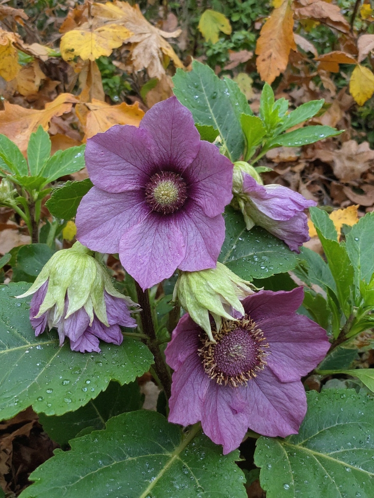 jardin de beautés en fleurs d'hiver