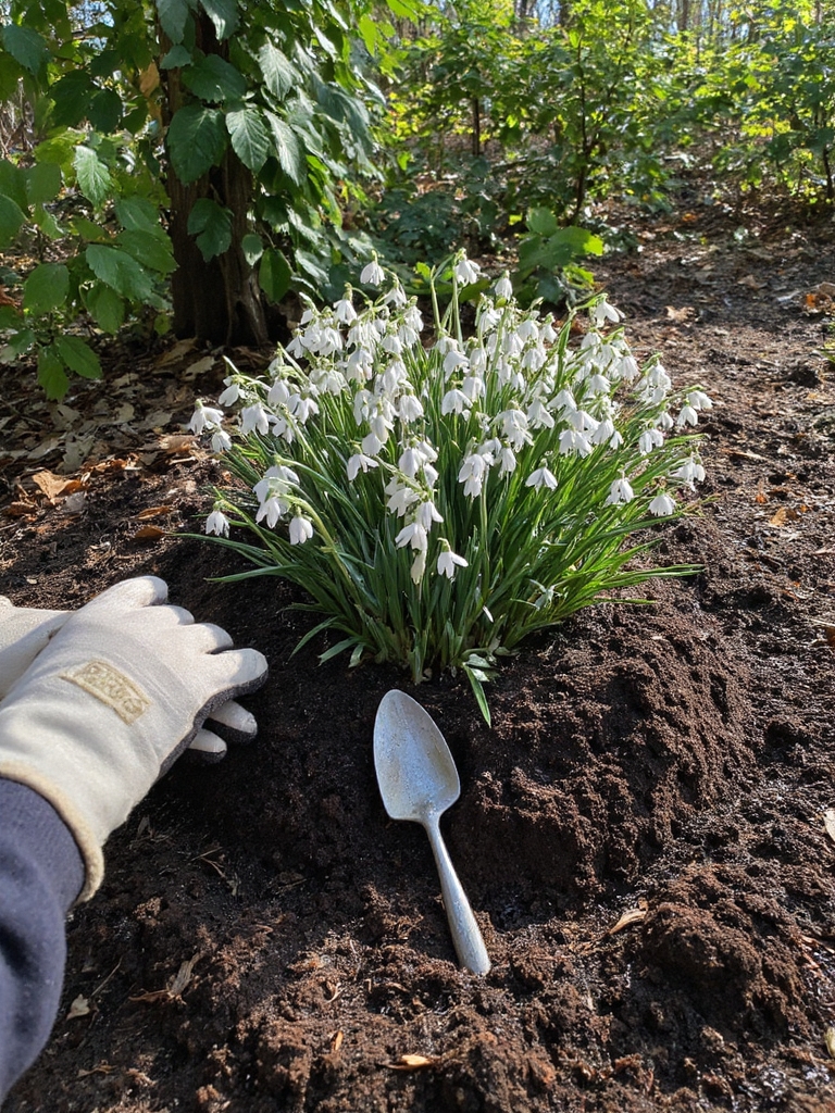 prendre soin des perce-neige jardin