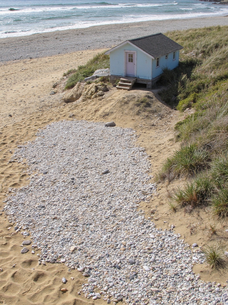 charme extérieur de galets côtiers