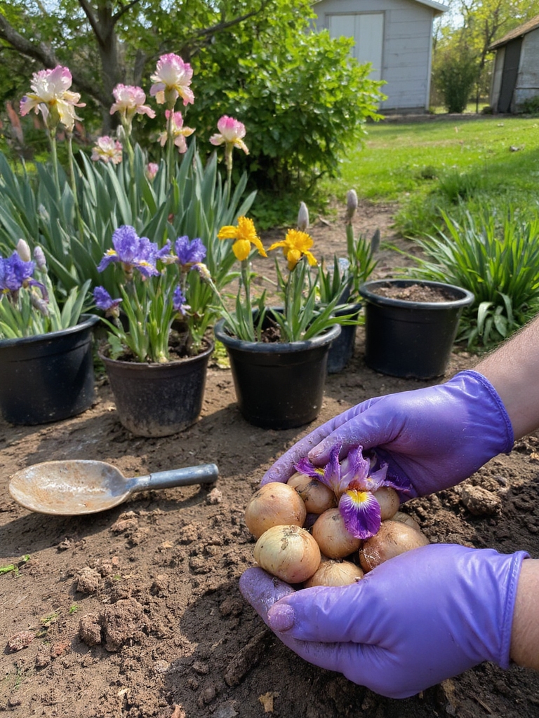 sélection de variétés d'iris colorés