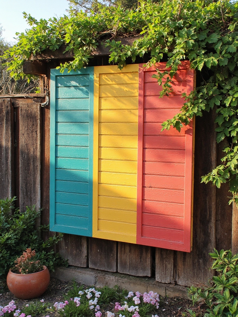 panneaux d'art en bois colorés