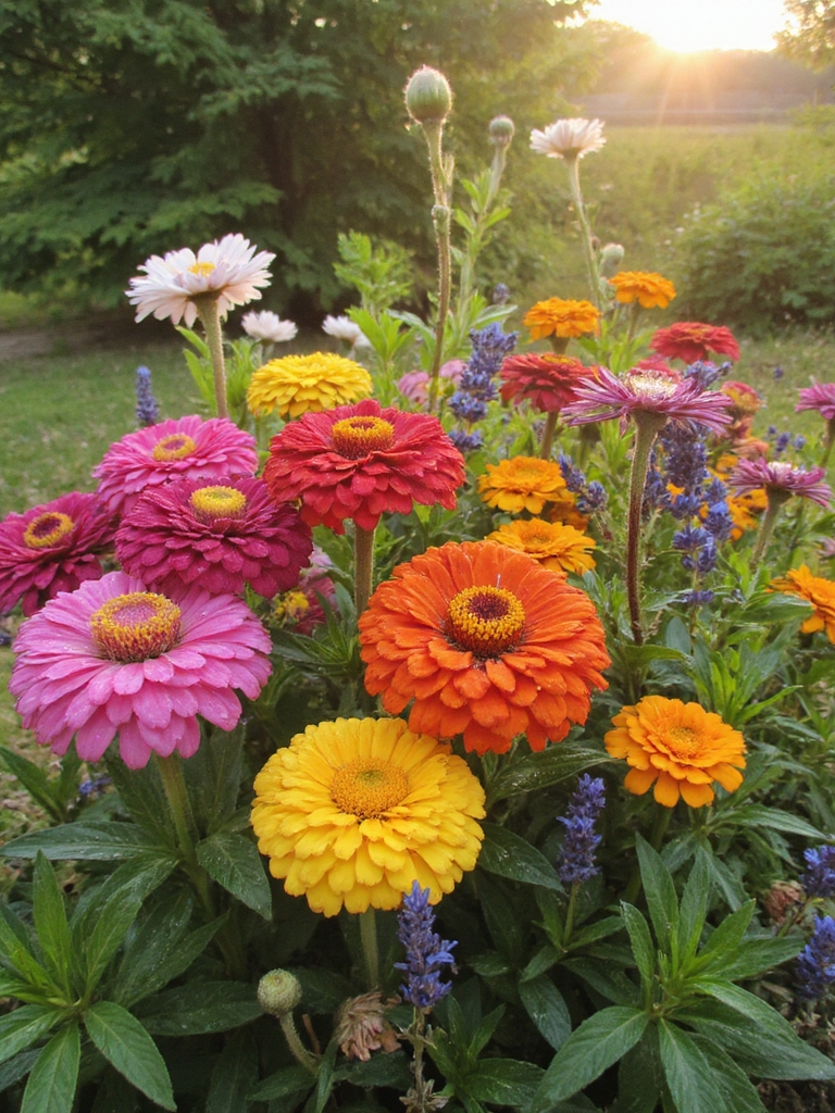 La plantation compagne avec les zinnias