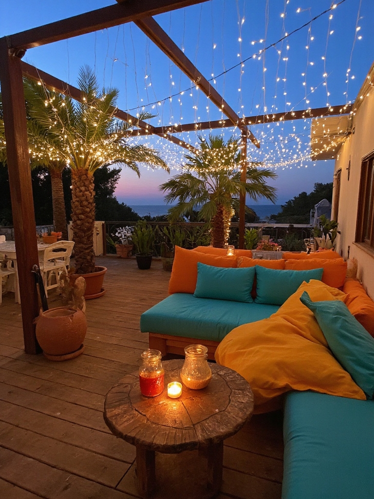 éclairage d'ambiance extérieur confortable