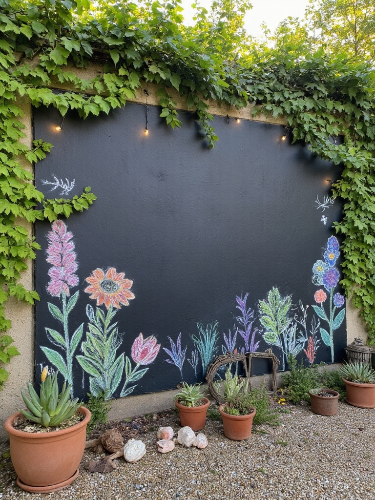 expression créative sur tableau noir