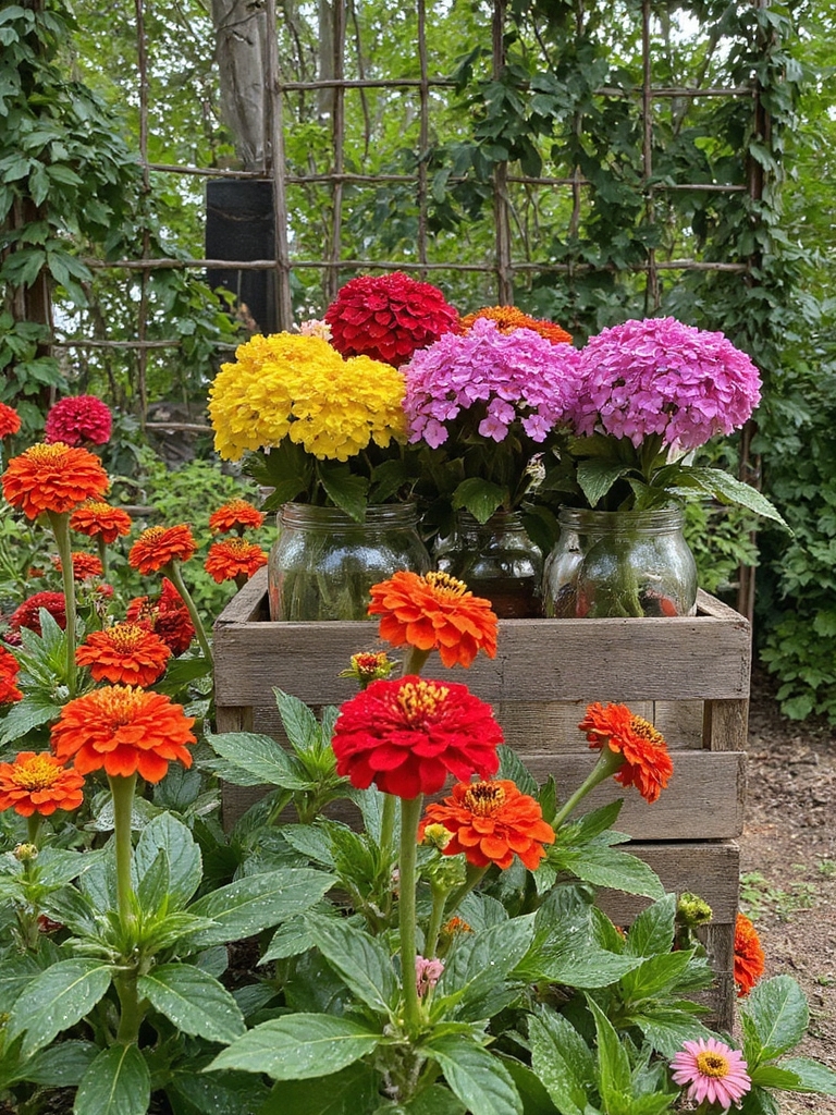 utilisations créatives des zinnias