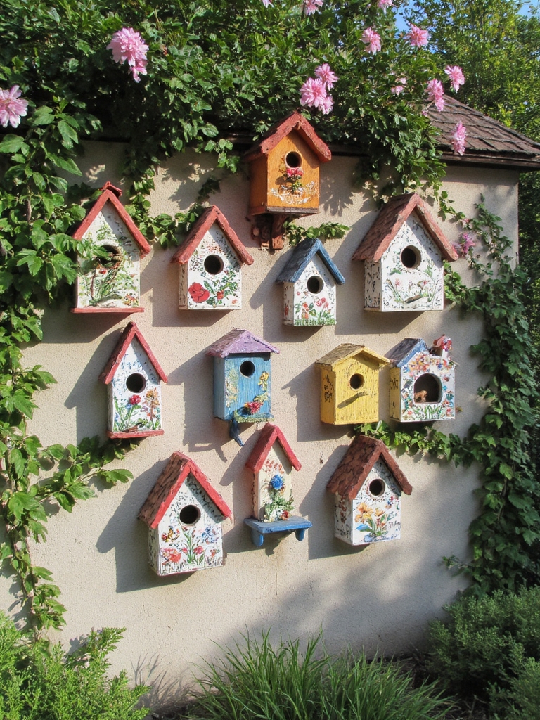 Les maisons pour oiseaux décoratives ajoutent du charme
