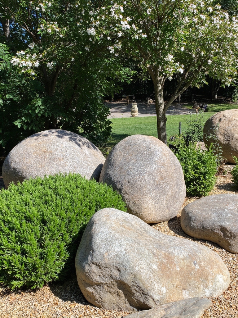 Les roches décoratives améliorent l'aménagement paysager