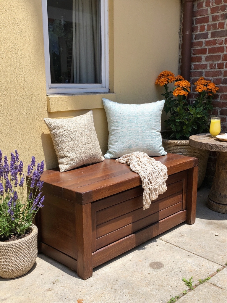 banc DIY avec rangement caché