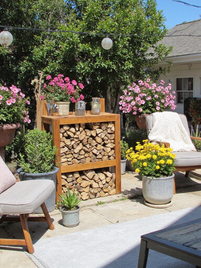 idées de rangement de bois de chauffage diy
