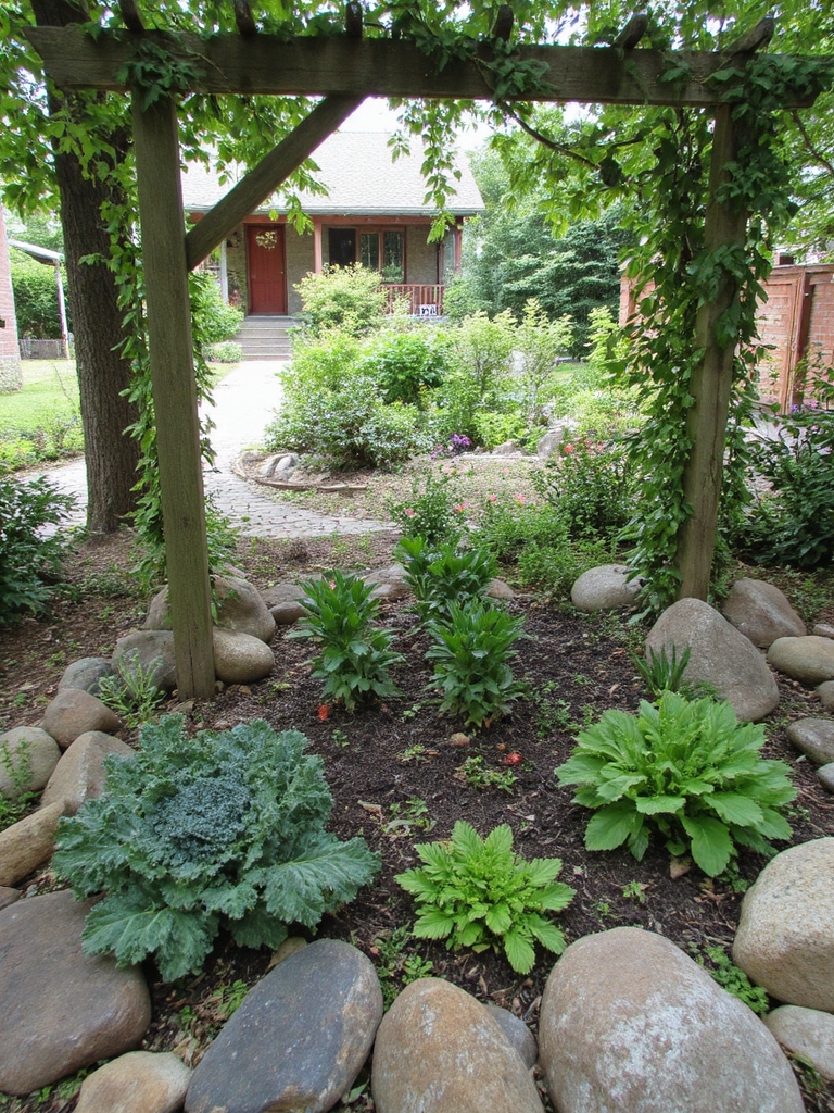 création de jardin de pierres comestibles