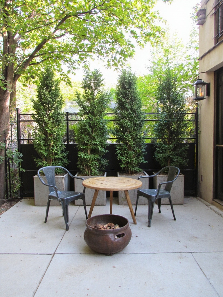 accents en métal pour patio