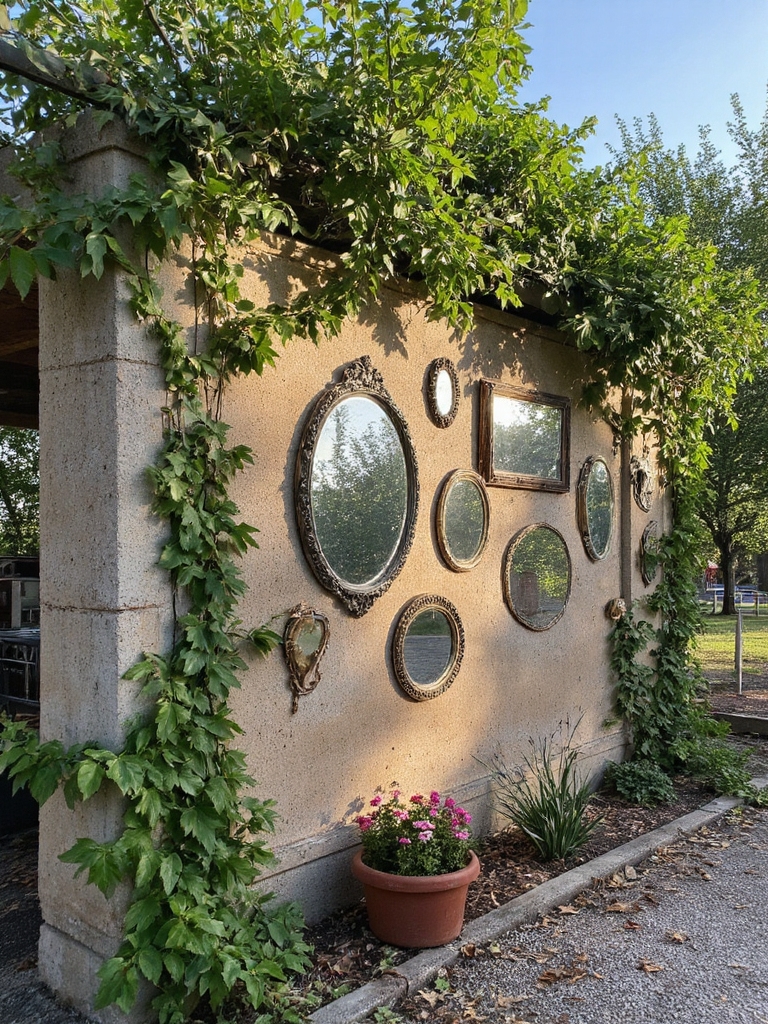 Les miroirs améliorent la beauté du jardin