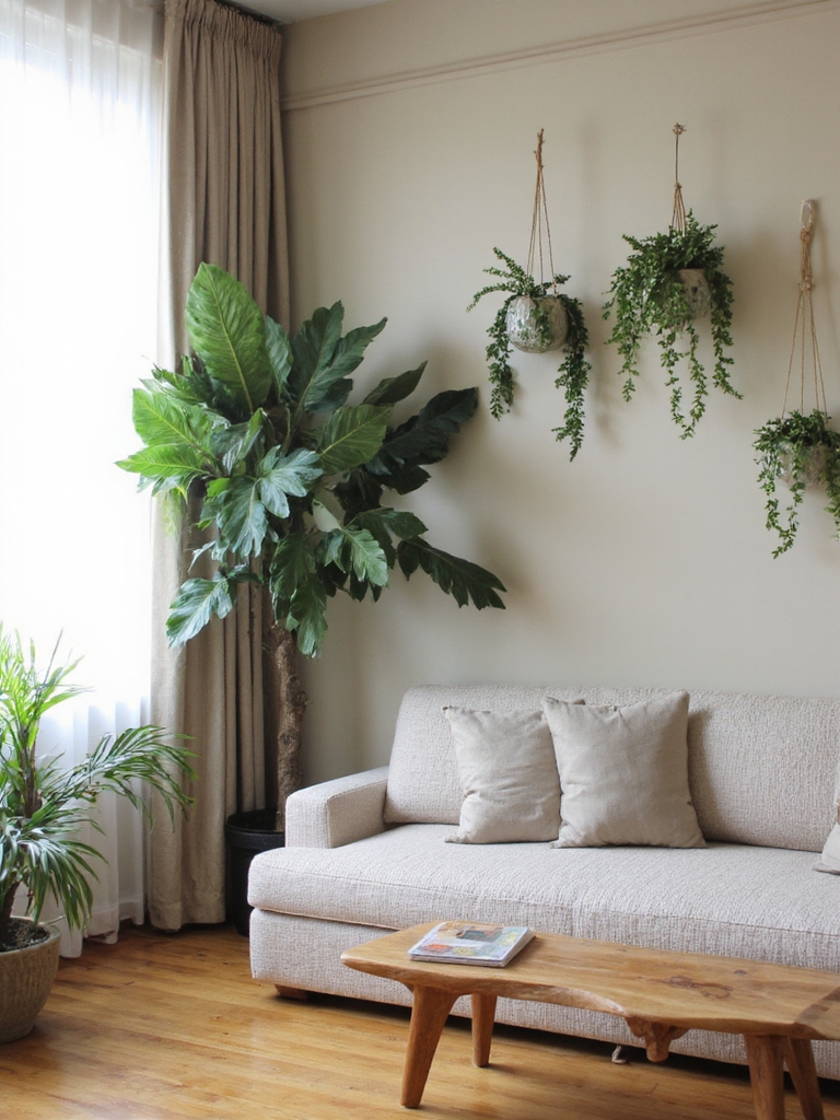 les plantes créant des espaces confortables