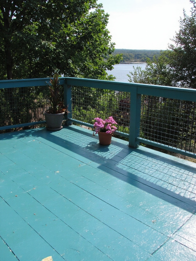 ambiance extérieure rafraîchissante en teal