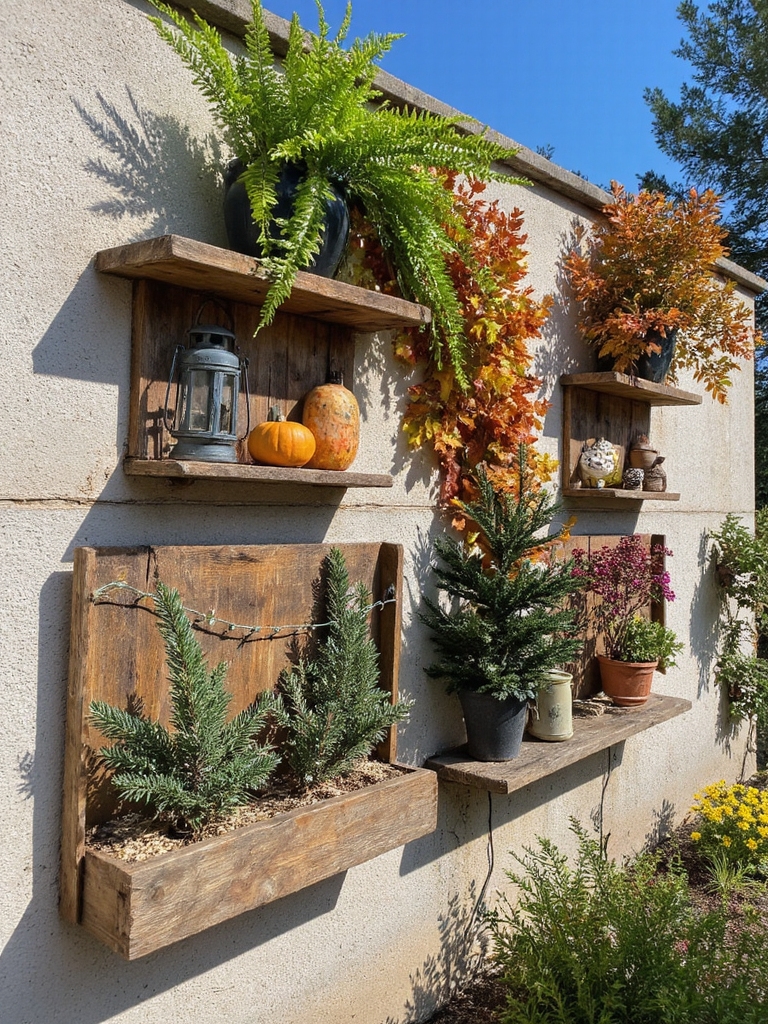idées de décorations saisonnières pour étagères