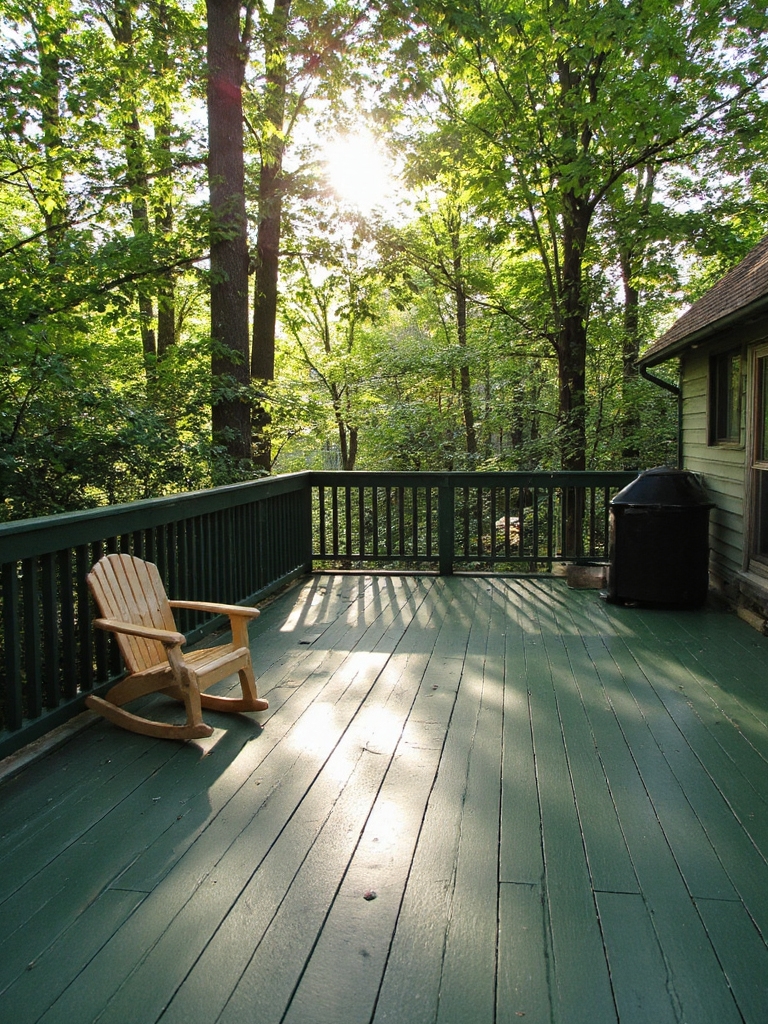 ambiance de terrasse inspirée de la forêt sereine