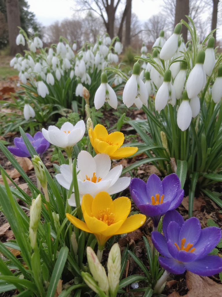 Les fleurs de crocus vibrantes du printemps
